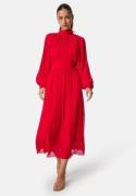 Bubbleroom Occasion Structured Bow Midi Dress Red 34