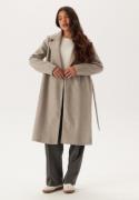 ONLY Onlalvilda Life Wrap Coat Otw Simply Taupe Detail:melange XS