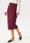 GANT Wide Ribbed Wool Skirt Plumped Red S