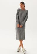 Object Collectors Item Objditte Re L/S KNIT MIDI DRES Medium Grey Melange M