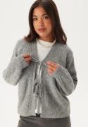 Object Collectors Item Objflora Re L/S KNIT CARDIGAN  Medium Grey Melange L