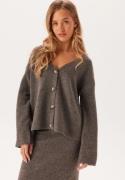 Pieces Pcnuna Ls V-neck Knit Cardigan Morel Detail:MELANGE L