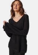 VERO MODA Vmiberia Ls V-neck Long Knit B Black M