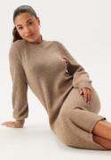 Object Collectors Item Objditte Re L/S KNIT MIDI DRES Desert Taupe Detail:melange L