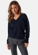 SELECTED FEMME Slflulu New Ls Knit V-neck B Dark Sapphire Deatil:melange L