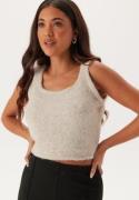 Pieces Pcruno Sl O-neck Crop Knit Top Dove XL