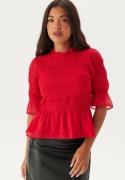 BUBBLEROOM Shannon Smock Blouse Red M