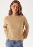 BUBBLEROOM Turtleneck Knitted Sweater Beige melange XL