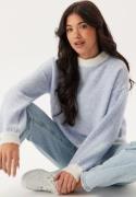 Pieces Pcdilippa Ls O-neck Knit Cashmere Blue Aop:cloud Dancer XS