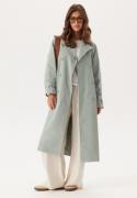 BUBBLEROOM Belted Midi Trenchcoat Dusty green 38