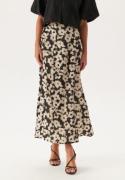 BUBBLEROOM Isa Satin Skirt Black/Patterned M