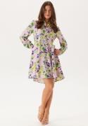 YAS Yaskaya Ls Shirt Dress Pale Lilac Aop:wilma 42