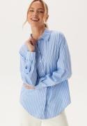 Object Collectors Item Objtutta Lo L/S Shirt Cornflower Blue Stripes:White 40