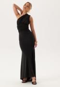 Goddiva Multi Tie Fishtail Maxi Dress Black XXS (UK6)