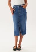 Object Collectors Item Objellen Mw Midi Denim Skirt Medium Blue Denim Detail:washe L