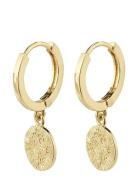 Nomad Coin Huggie Hoop Earrings Accessories Jewellery Earrings Hoops Gold Pilgrim