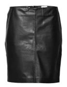 19 The Leather Skirt Kort Nederdel Black My Essential Wardrobe