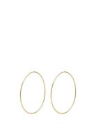 Sanne X-Large Hoop Earrings Gold-Plated Accessories Jewellery Earrings Hoops Gold Pilgrim