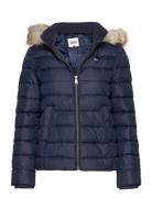 Tjw Basic Hooded Down Jacket Foret Jakke Blue Tommy Jeans