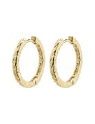 Elanor Rustic Texture Hoop Earrings Accessories Jewellery Earrings Hoops Gold Pilgrim