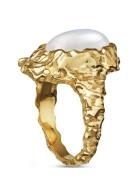 Goddess Ring Moonst Ring Smykker Gold Maanesten