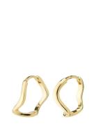 Alberte Organic Shape Hoop Earrings Gold-Plated Accessories Jewellery Earrings Hoops Gold Pilgrim