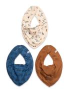 Bandana Bib Boy -Aop  Baby & Maternity Care & Hygiene Dry Bibs Brown Pippi