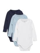 3 Pack Rib Jersey Long Sleeve Body Bodies Long-sleeved White Copenhagen Colors