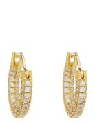 The Pavé Amalfi Huggies-Gold Accessories Jewellery Earrings Hoops Gold LUV AJ