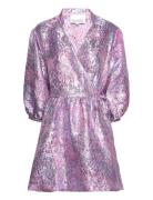 Aya Jacquard Dress Kort Kjole Multi/patterned Noella