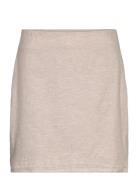 Linen Blend Skirt Kort Nederdel Beige Gina Tricot