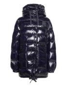 Md High Gloss Hooded Down Coat Foret Jakke Blue Tommy Hilfiger