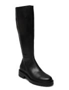 Boots - Flat Lange Støvler Black ANGULUS