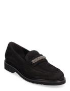 Loafer Loafers Flade Sko Black Gabor