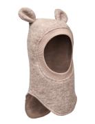 Balaclava Ears Soft Wool Accessories Headwear Balaclava Beige Huttelihut