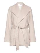 Slfrosa Short Wool Coat B Outerwear Coats Winter Coats Beige Selected Femme