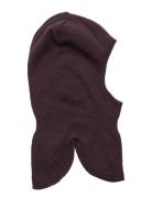 Balaclava - Merino W. Windstop Accessories Headwear Balaclava Burgundy Color Kids