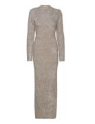 Glitter Knit Maxi Dress Maxikjole Festkjole Gold ROTATE Birger Christensen