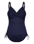 Ottawa Uw Twist Front Swimsuit With Adjustable Leg Badedragt Badetøj Blue Fantasie