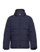 Puffer Jacket With Hood Foret Jakke Navy Tom Tailor