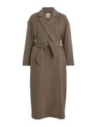 Objclara Over Wool Coat A Div Outerwear Coats Winter Coats Brown Object