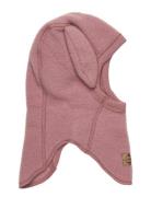 Wool Fullface W Bunny Ears Accessories Headwear Balaclava Pink Mikk-line