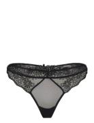 Secrete Lace Thong G-streng Undertøj Black Etam