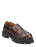 Obsidian Coffee Brown Leather Loafers Loafers Flade Sko Brown ALOHAS