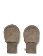 Wool Fleece Mittens Accessories Gloves & Mittens Mittens Grey Wheat