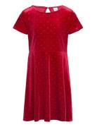 Dress Velvet With Studs Young Dresses & Skirts Dresses Partydresses Red Lindex
