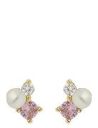 Alberte Accessories Jewellery Earrings Studs Pink Nuni Copenhagen