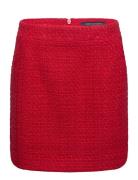 Azzurra Tweed Mini Skirt Kort Nederdel Red French Connection