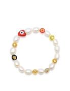 Men's Smiley Face Pearl Bracelet Armbånd Smykker Multi/patterned Nialaya