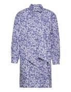 Lenora Haddis Ls Shirt Dress Aop Kort Kjole Multi/patterned MSCH Copenhagen